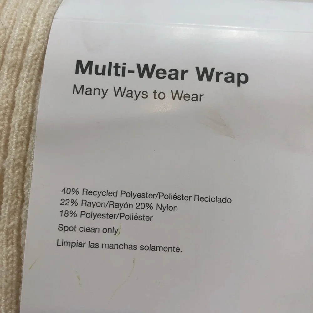🌺🌼NWT Time and Tru Ruana Ribbed Multi-Wear Wrap - Picture 7 of 8